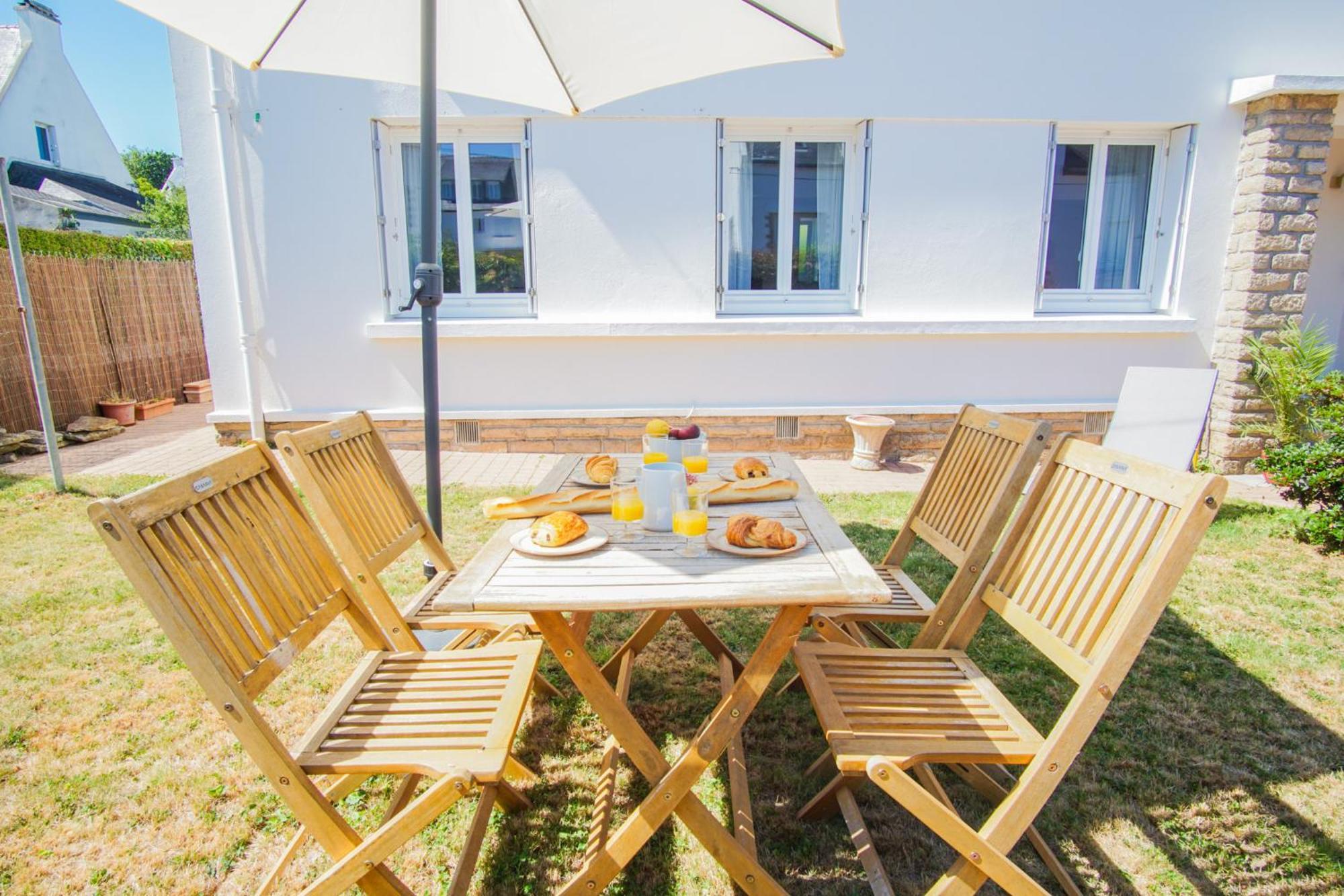 -Le Sentier- Elegant T3 Avec Jardin Proche Mer Concarneau Exterior foto